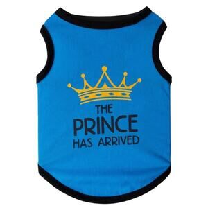 Dog Tank Top "The Prince Has Arrived" Graphic, Size XS